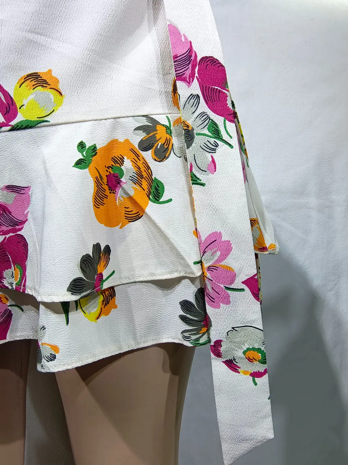 Short-Floral Ruffle Skirt - N/A bottoms available at theGirlyZone Kampala